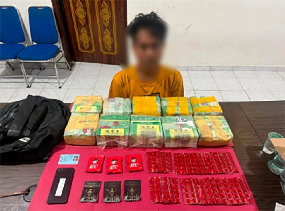 Tersangka kurir narkoba/Foto: mediacenter.riau